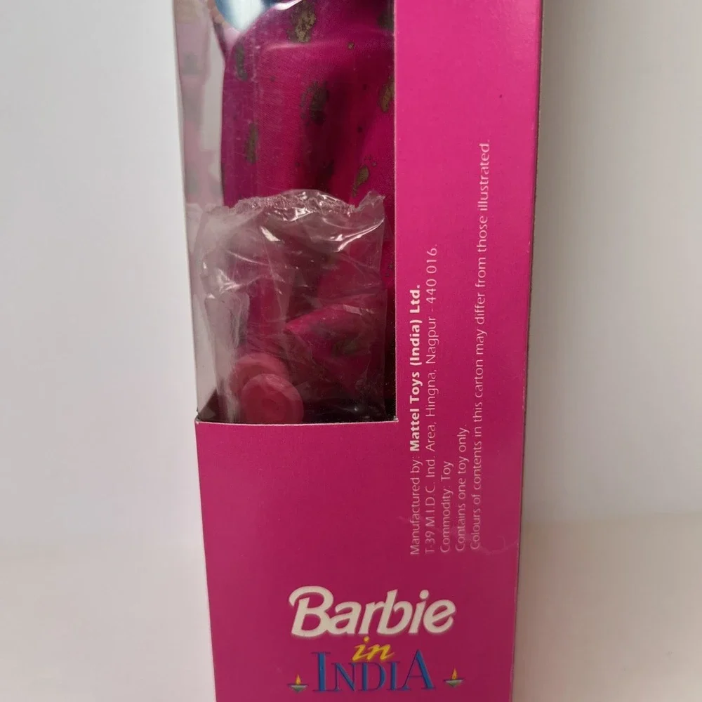 1993 Barbie in India Brunette Blue Pink Outfit Mattel India NIB Vintage